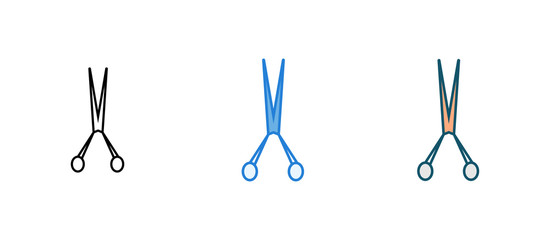 Scissors icon vector - Glyph design