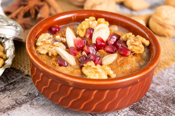 Traditional delicious Turkish dessert; Ashura (Asure)