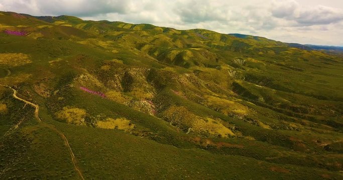 Temblor Range Mountains California Aerial