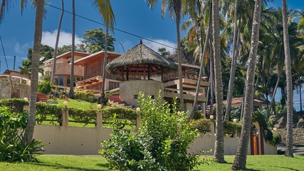 Beach house on Contadora island in Pacific Ocean, archipelago Las Perlas, Panama