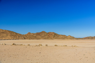 Mountains in arabian desert not far from the Hurghada city, Egypt