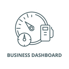 Business dashboard vector line icon, outline concept, linear sign