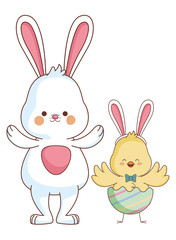 Happy farm animals cartoon