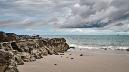 Stormy weather on Contadora island in Pacific ocean