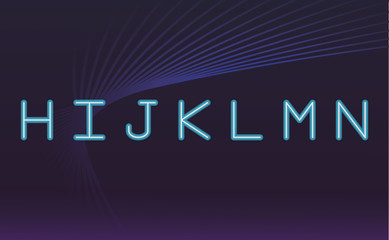 Fototapeta premium letters font neon