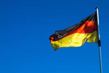 flag  of germany waving in the wind