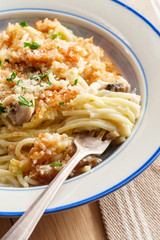 Chicken Spaghetti Alfredo Bake