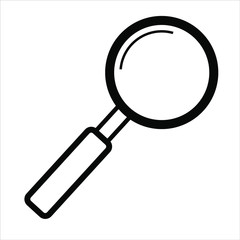 Magnifier Vector Icon. Illustration, eps10