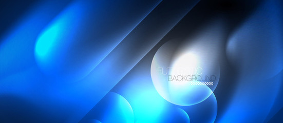 Neon glowing techno lines, hi-tech futuristic abstract background template
