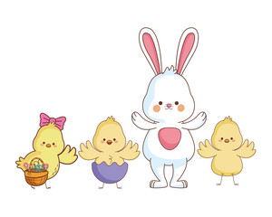 Happy farm animals cartoon