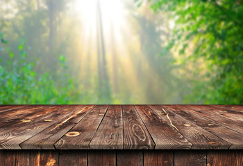 Fototapeta premium Empty wooden table background