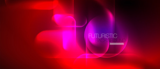 Neon glowing techno lines, hi-tech futuristic abstract background template