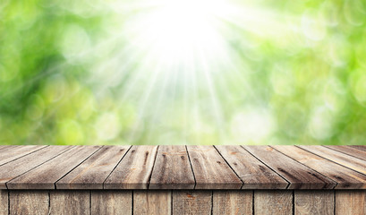 Empty wooden table background