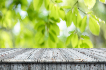 Empty wooden table background