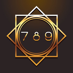 seven eight nine number font