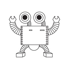 cartoon robot icon