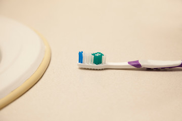 Toothbrush by counter