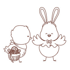 Happy  farm animals outline