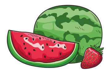 Base Fresh fruit nutrition healthy hand drawn