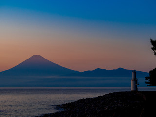 【静岡県伊豆半島】西伊豆戸田の夕景【初夏・富士山】