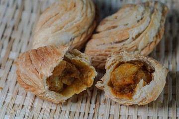 Curry puff or locally known as “Karipap” is a Malaysian traditional food. This tasty food have flaky pastry on the outside and delicious curry potato on the inside