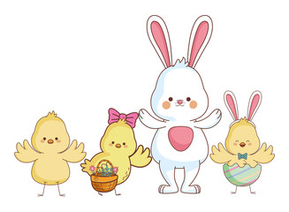 Happy farm animals cartoon