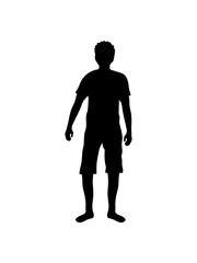 mann junge männlich vater sommer kurze hose cool silhouette clipart design umriss kerl jugendlicher bruder kind
