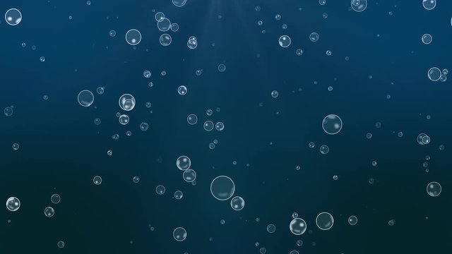 Cartoon animation of oxygen moving upwards in an incremental manner. With alpha channel