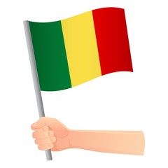 Mali flag in hand