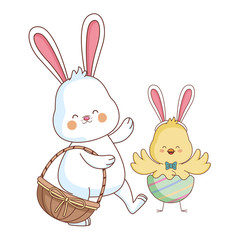 Happy farm animals cartoon