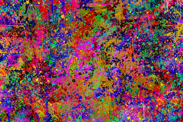 飛び散った絵の具でペイントされた背景素材