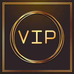 VIP metallic font