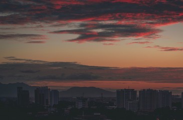 Orange and buildings 