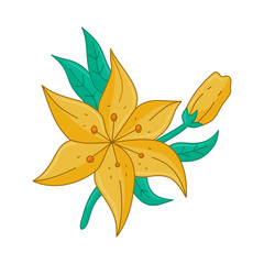 Flower Leaf Illustration Design Template Vector
