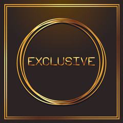 exclusive gold fonts in round frame