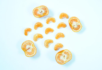 High angle view of lemon top view