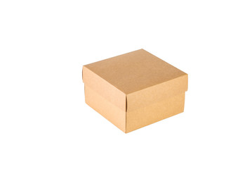 craft box isolated white with clipping path