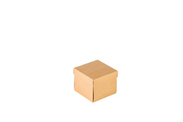 craft box isolated white with clipping path