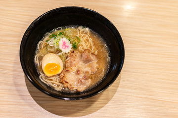 Japanese ramen noodle soup.