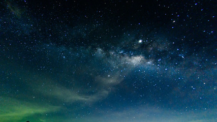 Milky way galaxy with stars and space in the universe background at thailand