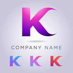 K letter logo template for your business and company