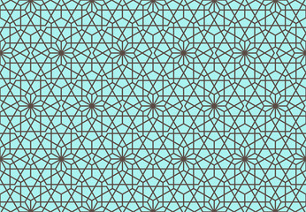 Neoclassic Seamless oriental pattern. Islamic background. Arabic linear texture. Vector illustration - 267177968