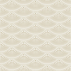 Seamless gold fish scale pattern, Vector illustration © JANNTA