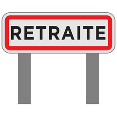 Panneau ville retraite