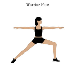 Yoga warrior pose
