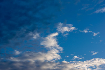 Fototapeta premium Blue sky with clouds in sunny day.