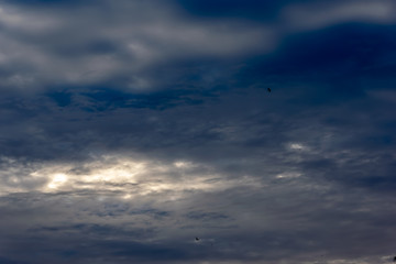 Fototapeta na wymiar Blue sky with clouds in sunny day.