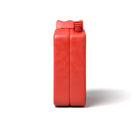 3d rendering of red gas can isolated on white background.