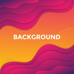 3D Wavy Background. Dynamic Effect. Abstract Vector Illustration. Design Template. Modern Pattern.