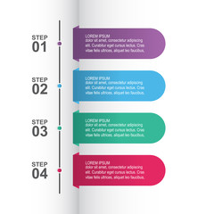 Steps Process Modern Marketing Business Infographic Banner Template
